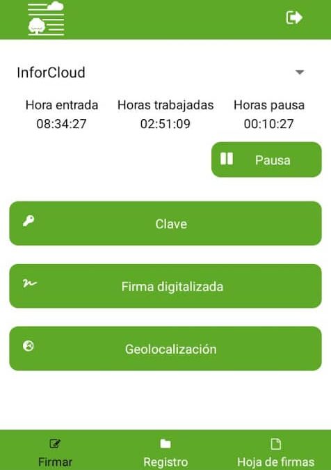 Aplicación para firmar entradas y salidas de trabajadores agrícolas